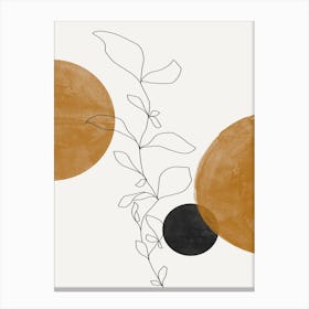 Abstract Painting With Plant Canvas Print