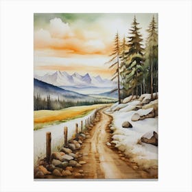 Road To The Mountains 2 Canvas Print