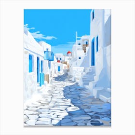 Greek Village Street Canvas Print