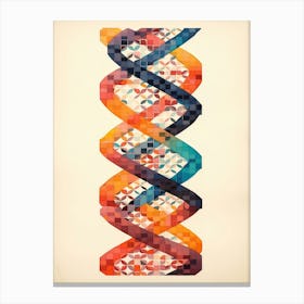 Dna Art Abstract Painting 18 Canvas Print