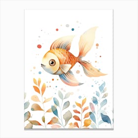 Fish Watercolour In Autumn Colours 2 Canvas Print