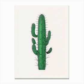 Nopal Cactus Minimal Line Drawing Canvas Print