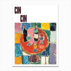 Cin Cin Poster Summer Wine Matisse Style 6 Canvas Print