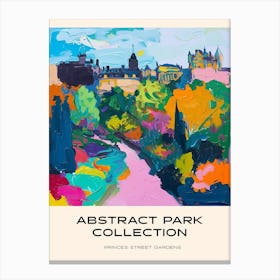 Abstract Park Collection Poster Princes Street Gardens Edinburgh Scotland 4 Canvas Print