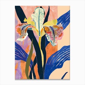 Colourful Flower Illustration Iris 8 Canvas Print
