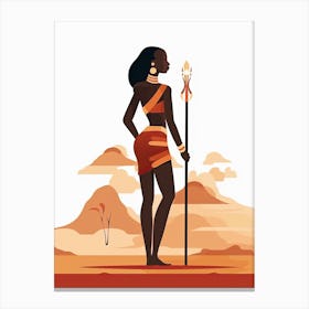 Minimalist Whispers: African Tribe's Untold Stories Canvas Print