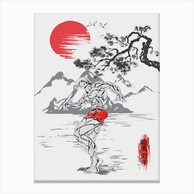 Baki Hanma Cherry Blossom Canvas Print