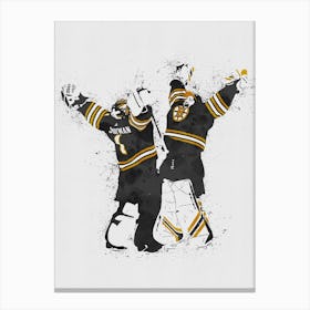 Jeremy Swayman And Linus Ullmark Canvas Print