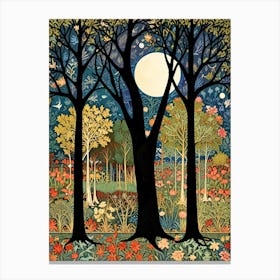 William Morris Moonlight In The Woods 60 Canvas Print