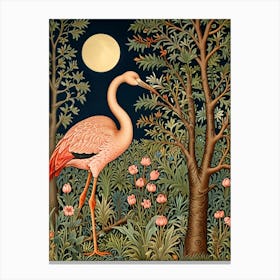 William Morris Flamingo Canvas Print