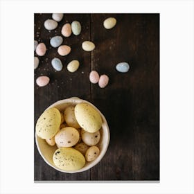 Easter Eggs In A Bowl 2 Canvas Print