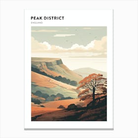 Peak District National Park England 4 Hiking Trail Landscape Poster Canvas Print