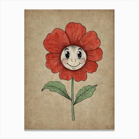 Flower With A Smile Canvas Print