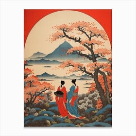 Mount Fuji, Japan Vintage Travel Art 1 Canvas Print
