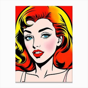 The Vibrant Muse: Boldly Framed in Pop Art Aesthetics Pop Art Canvas Print