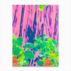 Watercress Risograph Retro Poster vegetable Canvas Print