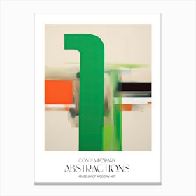 Green Abstract Painting 2 Exhibition Poster Canvas Print