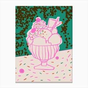 Ice cream on Summer Canvas Print