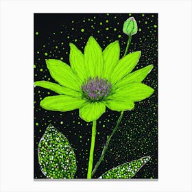 Green Flower Canvas Print