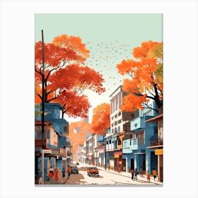 Dhaka In Autumn Fall Travel Art 1 Canvas Print