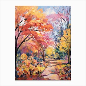 Autumn Gardens Painting Royal Botanic Gardens Victoria Australia Canvas Print