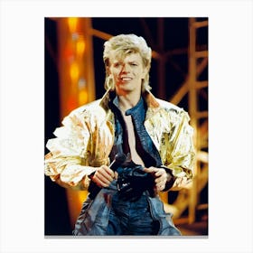 Wembley Stadium Photo Of David Bowie Canvas Print