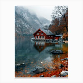 House By The Lake Canvas Print