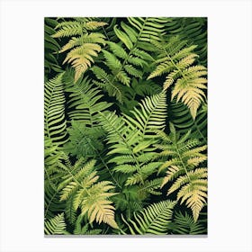 Pattern Poster Forked Fern 2 Canvas Print