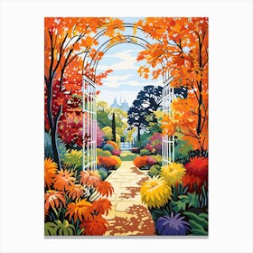 Kew Gardens, United Kingdom In Autumn Fall Illustration 0 Canvas Print