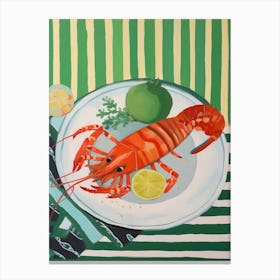 Lobster Italian Still Life Painting Canvas Print
