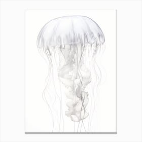 Sea Nettle Jellyfish Drawing 3 Canvas Print