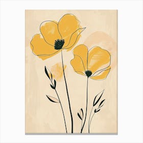 Tehran Flower Market Boho Minimalist Style Canvas Print