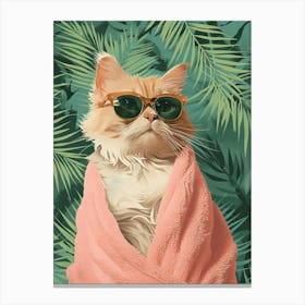 Cat In Sunglasses Canvas Print