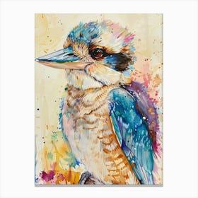 Kookaburra Colourful Watercolour 2 Canvas Print