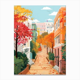 Athens In Autumn Fall Travel Art 2 Canvas Print