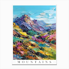 Mountains Nature Colourful Abstract Art Canvas Print