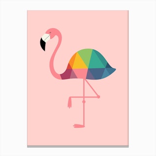 Rainbow Flamingo Canvas Print