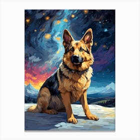 German Shepherd Art Canvas Print