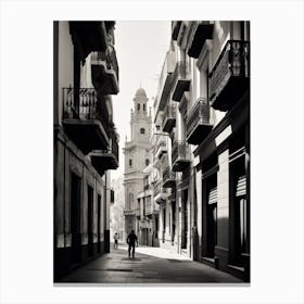 Alicante, Spain, Black And White Analogue Photography 2 Canvas Print
