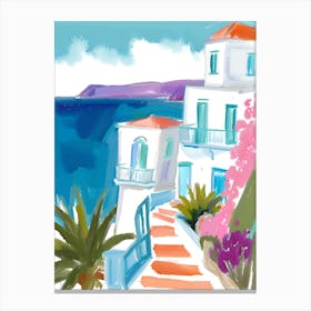 Santorini wall art Canvas Print