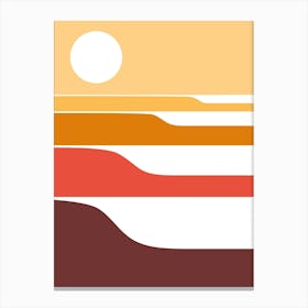 Sunset Waves Canvas Print