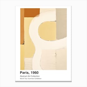 World Tour Exhibition, Abstract Art, Paris, 1960 6 Canvas Print