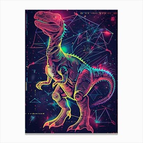 Futuristic Dinosaur Constellation Canvas Print