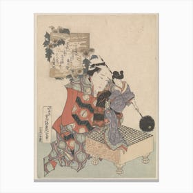 Hokusai S (1760 1849) A Comparison Of Genroku Poems And Shells, Katsushika Hokusai Canvas Print