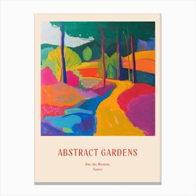 Colourful Gardens Bois Des Moutiers France 1 Red Poster Canvas Print