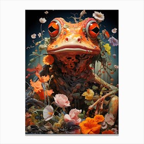 Frog Intricate Art Canvas Print