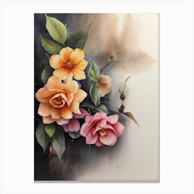 Watercolor Roses 5 Canvas Print