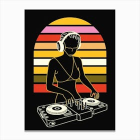 Dj woman 2 Canvas Print