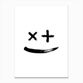 X - Smiley Face Canvas Print