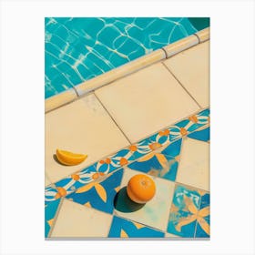 Oranges In The Pool Canvas Print